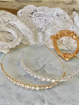 Séléné – Serre-tête de mariée | Accessoire coiffure mariage brillant et élégant