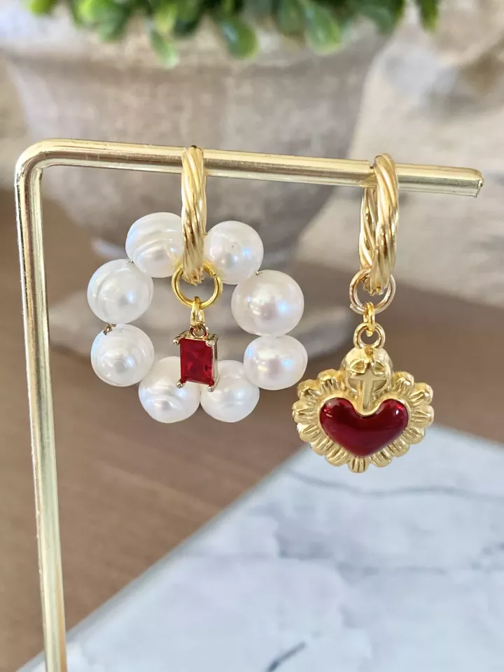 Duo Perlé & Cœur Doré – Parfait pour Témoins & Invités