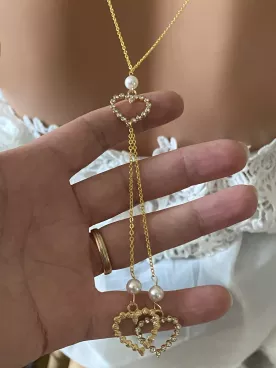 Collier de dos mariée Cœur à Nu