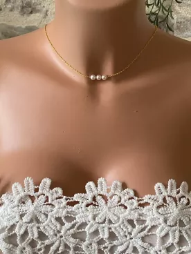 Collier de dos mariée Cœur à Nu