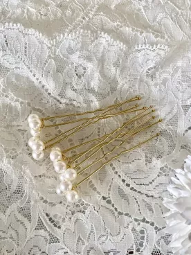 Pics à cheveux Mariée “Perline” – Lueur Nacrée