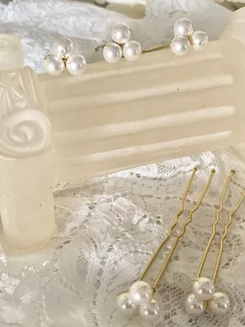 Pics à cheveux Mariée “Perline” – Lueur Nacrée