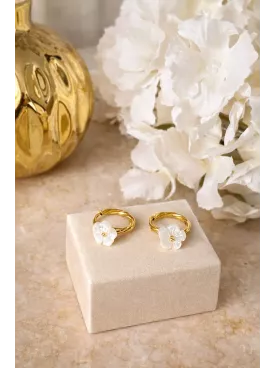 Nacréa – Boucles d’oreilles / Créoles – Mariée