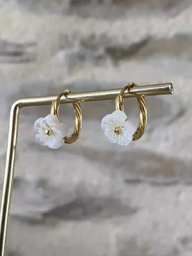 Nacréa – Boucles d’oreilles / Créoles – Mariée