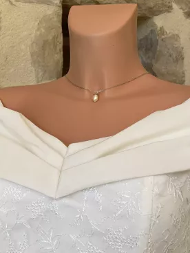 Parure Clémence – Bijoux de Mariée en Perles de Swarovski - Acier Inoxydable