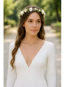 Parure Clémence – Bijoux de Mariée en Perles de Swarovski - Acier Inoxydable