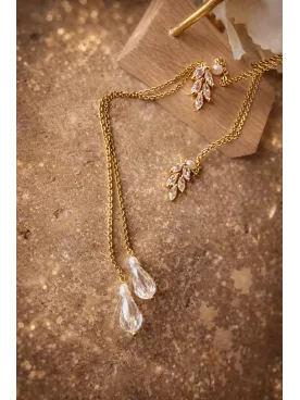 Feuille de cristal – Collier de dos pour robe dos nu