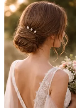 Parure goutte nacrée – Bijoux de Mariée en Perles de Swarovski - Acier Inoxydable