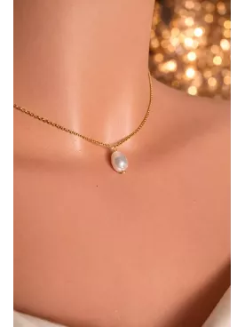 Parure goutte nacrée – Bijoux de Mariée en Perles de Swarovski - Acier Inoxydable