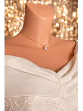 Parure goutte nacrée – Bijoux de Mariée en Perles de Swarovski - Acier Inoxydable