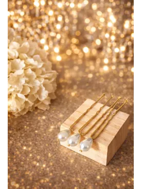 Parure goutte nacrée – Bijoux de Mariée en Perles de Swarovski - Acier Inoxydable