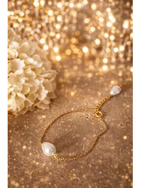 Parure goutte nacrée – Bijoux de Mariée en Perles de Swarovski - Acier Inoxydable