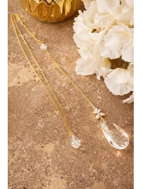 Madison  – Collier de dos mariage doré et perles, bijou délicat pour robe dos nu