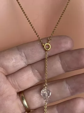 Madison  – Collier de dos mariage doré et perles, bijou délicat pour robe dos nu