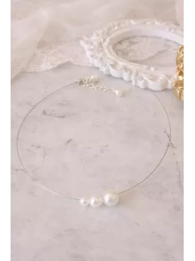 Parure Mariée Perles Swarovski Nacrées – Collier, Bracelet, Boucles & Pics Cheveux – Bijoux Mariage Minimaliste Néria