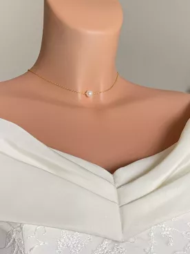 Collier de Dos Mariée Cascade Perles Nacrées – Bijou Élégant pour Robe Dos Nu – Signature Mariage