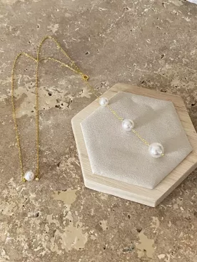 Collier de Dos Mariée Cascade Perles Nacrées – Bijou Élégant pour Robe Dos Nu – Signature Mariage