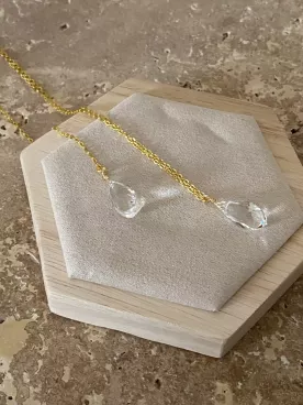 Collier de Dos Mariée Cristal Goutte – Lumière Suspendue – Bijou Robe Dos Nu Élégant