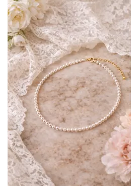 Clara - Collier Ras-du-Cou – Perles Nacrées Swarovski | Mariée | Style Classique ou Vintage