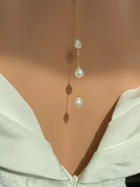 Collier de Dos Mariée pour Robe Dos Nu – Perles d’Eau