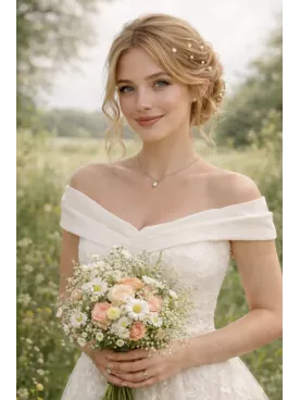 Parure Clémence – Bijoux de Mariée en Perles de Swarovski - Acier Inoxydable