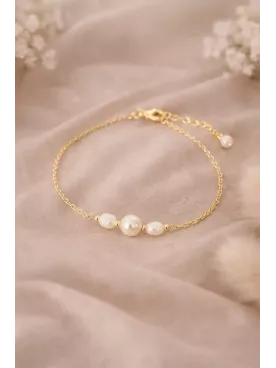 Bracelet Mariée Perles Fines Sirius – Bijou de Mariage Élégant et Minimaliste