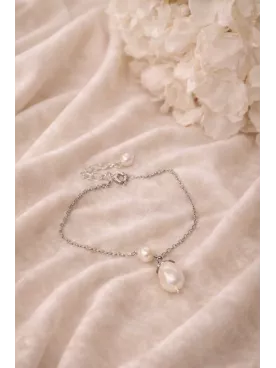 Bracelet de Mariée Balaton – Perle Goutte Nacrée Élégante