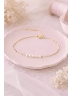 Bracelet Perles Fines Mariage “Murmure” – Bijou Délicat pour Mariée