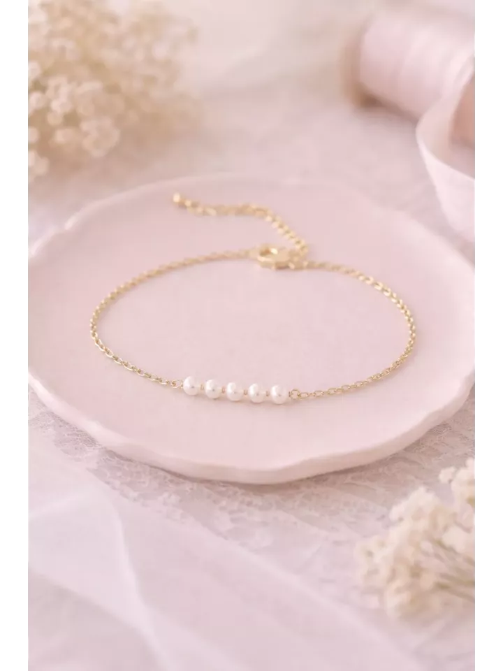 Bracelet Perles Fines Mariage “Murmure” – Bijou Délicat pour Mariée