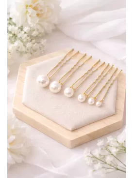 Pics à chignon mariage perles ivoire | Accessoire cheveux mariée chic -Diosa