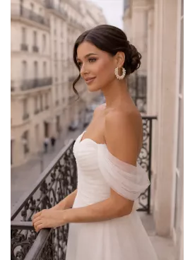 Créoles Luma – Boucles d’oreilles de mariée dorées et perles nacrées