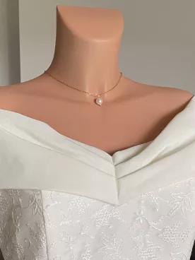 Collier de Dos Mariée Perles Blanches – Bijou de Mariage Élégant-La Belleza Eterna