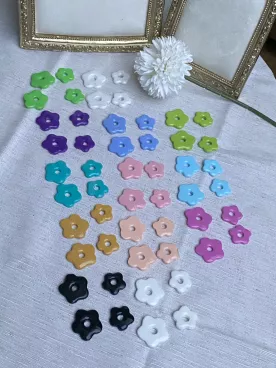 Boucles d’oreilles fleurs rose  duo mère fille – Coffret cadeau comme maman | Lueur de Perles