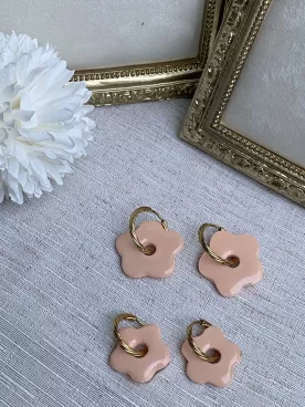 Boucles d’oreilles fleurs pèche duo mère fille – Coffret cadeau comme maman | Lueur de Perles