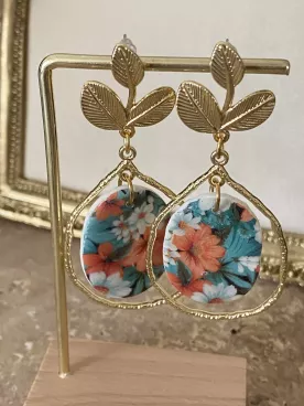 Boucles d’oreilles Jardin d’été – Éclat floral et doré lumineux