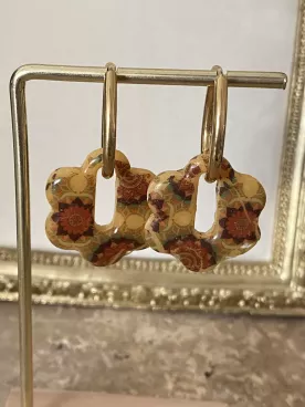 Boucles d’oreilles Héritage Mandala – Création bohème vintage dorée