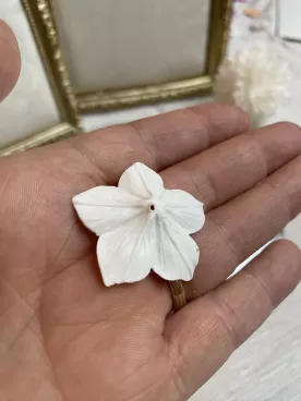 Lot de 10 fleurs ivoire – Porcelaine froide souple | DIY, fleur de cerisier & loisirs créatifs