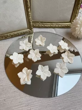 Lot de 10 fleurs ivoire – Porcelaine froide souple | DIY, fleur de cerisier & loisirs créatifs