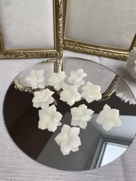 Lot de 10 fleurs crème – Porcelaine froide souple | DIY, fleur de cerisier & loisirs créatifs