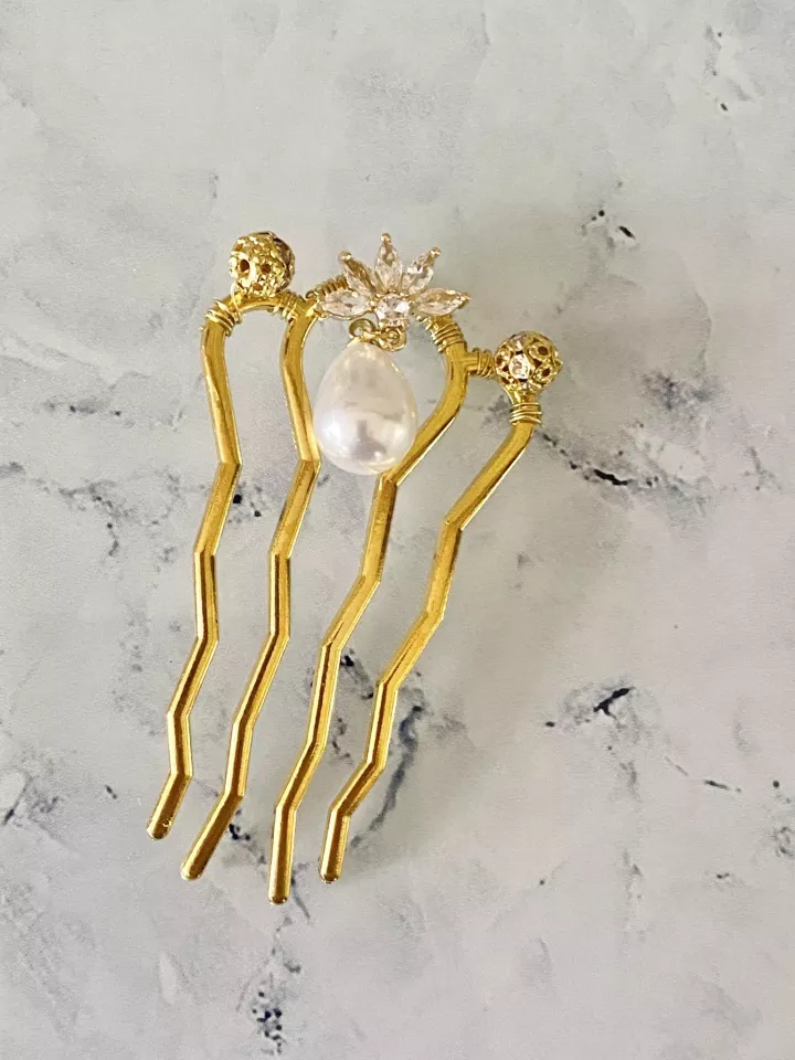Peigne de Mariée Fleur de Grâce