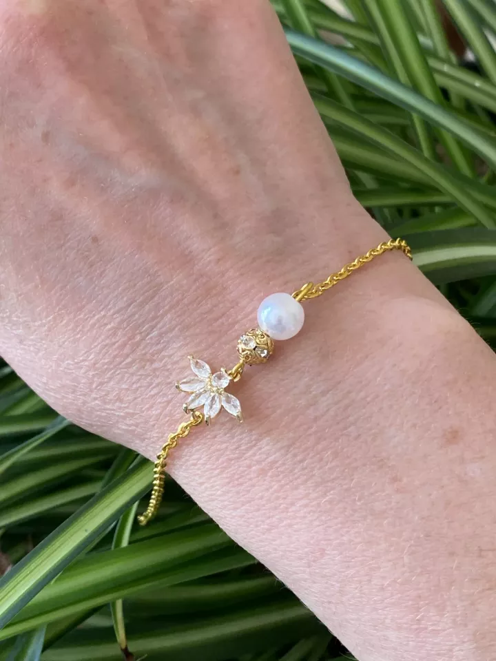 Bracelet mariée Fleur de Grâce