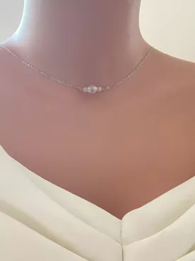 Collier de dos mariage en cristal – Bijou dos nu élégant pour mariée- Dos de Lune