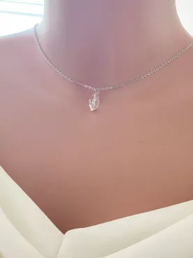 Collier de dos mariage en cristal – Bijou dos nu élégant pour mariée-Goutte de Lumière