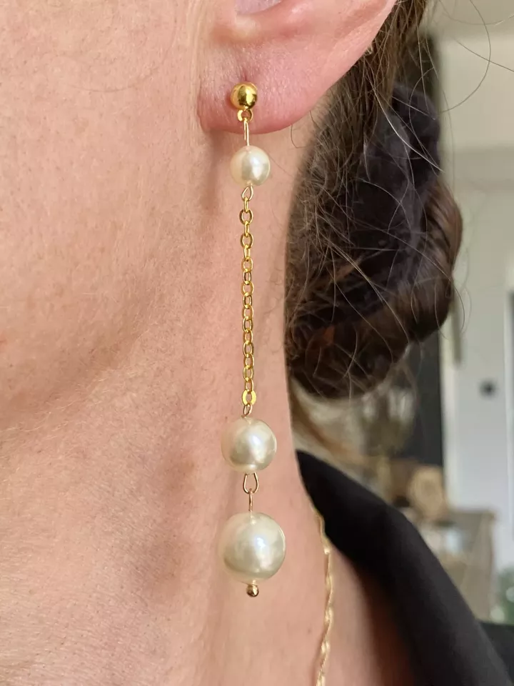 Boucles d’Oreilles  Mariée Tombantes Éclat Sublime