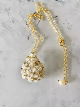Collier  Mariée Losange Floral