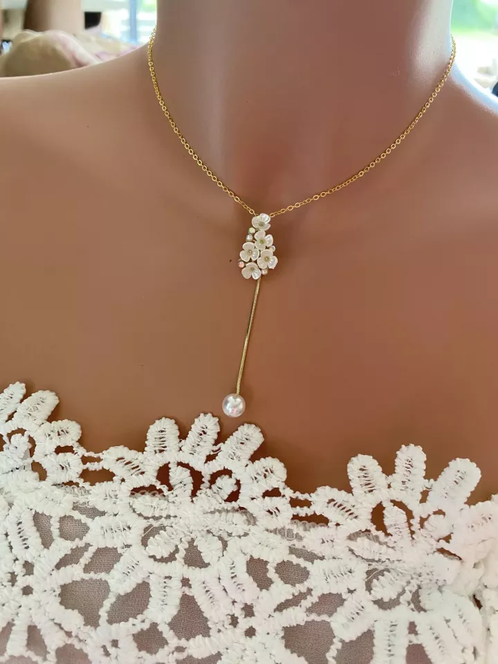 Collier de Mariée Bouquet de Lumière