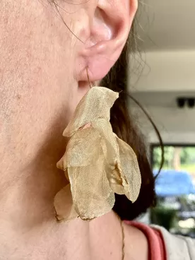 Boucles d’Oreilles Voile Doré