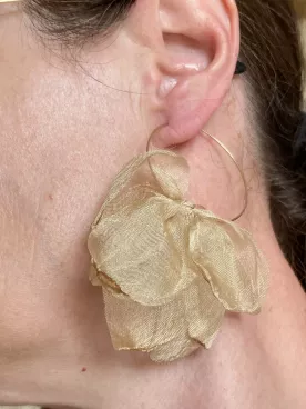 Boucles d’Oreilles Voile Doré