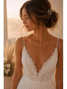 Collier Mariée Perle Fine Doré – Lumière d’Ivoire