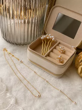 Collier de Dos Mariée Doré Perle Fine – Célestine